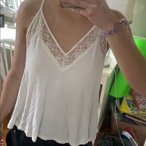 White lace tank top
